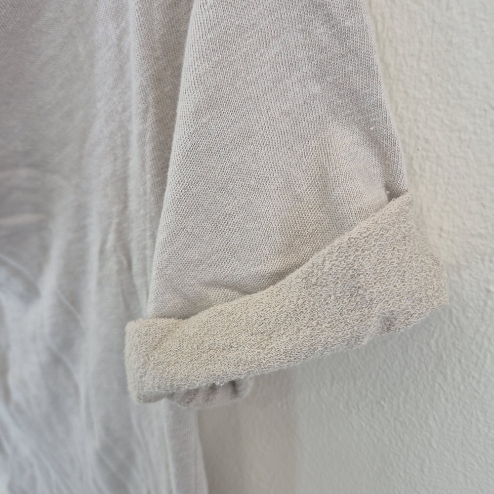 James Perse Cowl Neck Slub Top Women's Size 2 / Medium Beige Made in USA - Picture 8 of 9